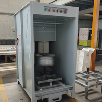 Ligne de production de cabine de peinture en poudre manuelle et de four de cuisson, équipement de revêtement métallique contrôlé par PLC pour jantes de roues