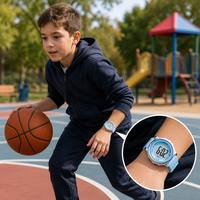 Montre numérique pour enfants, certifiée CE RoHS, avec logo personnalisé, étanche, alarme, chronomètre, calendrier, pour le sport et les activités de plein air