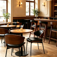 Combinaison table et chaises de restaurant de style western américain moderne, pour restaurant, bar, café, hôtel.