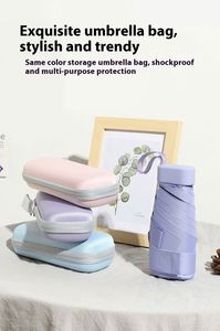 ร่มกันรังสียูวีดีไซน์ทันสมัย เคลือบสีดำ ควบคุมการพับแบบแมนนวล ใช้ได้ทั้งแดดและฝน เหมาะสำหรับการเดินทาง มาพร้อมกระเป๋าซิป EVA - Product Image 2
