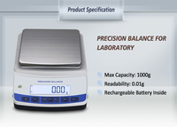 Balance de laboratoire 0,1g 0,01g 0,001g, équipement de précision, balance électronique analytique, balance de laboratoire