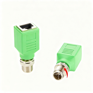 Adattatore Ethernet Industriale M12 X Code 8 Pin Maschio RJ45 Schermato con Cavo, Contatti in Rame Placcato Oro, Alloggiamento in PVC per Automazione - Product Image 3