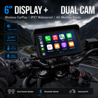 Pantalla de navegación inalámbrica Bestsonic de 6 pulgadas con conexión automática para iPhone y Android. Disfruta de mapas, música, llamadas. Pantalla impermeable para ciclismo.