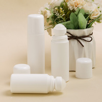 Conteneurs cylindriques en plastique personnalisés Cosmétiques 100 ml Bouteille de déodorant en plastique pp à bille pour emballage de 30 ml