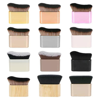 Pinceau de maquillage doux personnalisé MLM, pinceau professionnel pour fond de teint, applicateur d'huile scintillante pour le corps, outils de beauté OEM ODM à marque privée