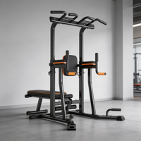 Tour de musculation multi-stations en acier pour intérieur avec barres parallèles pour la remise en forme à domicile des adultes