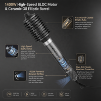 Sèche-cheveux multi-usages 10-en-1 1400W 110000RPM BLDC à air chaud haute vitesse, brosse volumisante et boucleur automatique pour salon