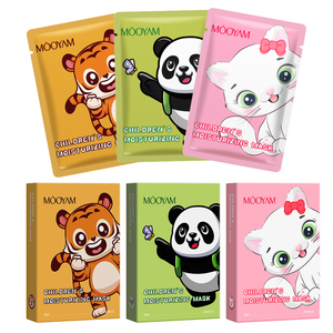 Paquete de 5 Mascarillas Faciales Infantiles con Dibujos Animados de Animales, Naturales y Orgánicas, Hidratantes y Suaves para Niños y <span class=keywords><strong>Niñas</strong></span> - Product Image 6