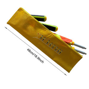 2 Buah Bendera Wasit Profesional yang Dapat Diputar dan Dilepas untuk Acara Sepak Bola Resmi, Bendera Wasit Tahan Air dengan Tas PU - Product Image 3