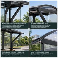 Verzinkter Stahl Fahrrad-Aufbewahrungsschuppen Outdoor-Fahrradparkplatz-Überdachung Metall-Fahrradgarage Farbig
