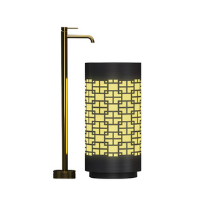 Lavabo a colonna autoportante in acciaio inossidabile illuminato <span class=keywords><strong>di</strong></span> alta gamma, personalizzato, in stile cinese moderno, per hotel, bar e bagni - Product Image 1