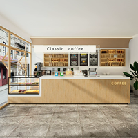 Comptoir de réception personnalisé pour café commercial et hôtel, design moderne, en bois, pour la restauration et la boulangerie