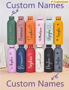 Bouteilles d'eau isothermes personnalisées gravées avec un nom, 500 ml, cadeau <span class=keywords><strong>personnalisé</strong></span> pour demoiselle d'honneur, gobelet en acier inoxydable monogramme - Product Image 2