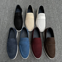 Mocassins en cuir perforé de luxe pour hommes, style Old Money, chaussures décontractées à enfiler