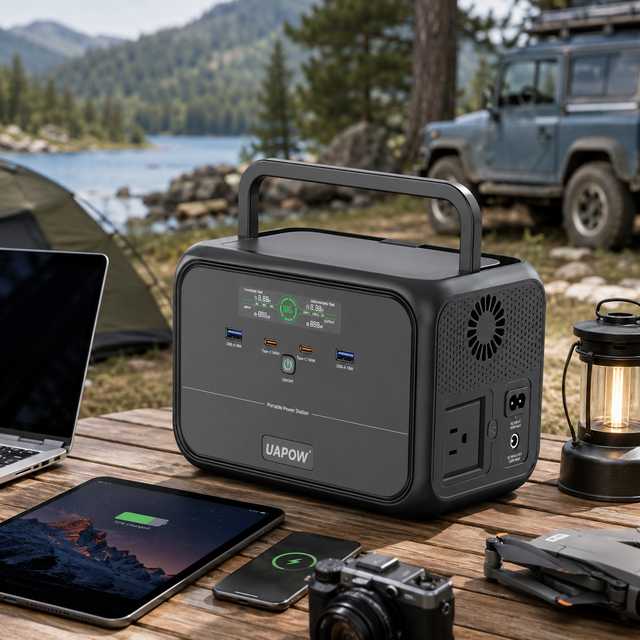 Compact Portable Power Station 288Wh with 300W AC Outlet PD 100W USB C Solar Charging for Home Backup and Travel