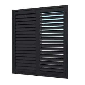 Giá tốt nhất Tùy chỉnh màu đen và trắng PVC cửa chớp cửa sổ và cửa chớp bằng gỗ cho cửa sổ
