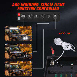 12V 24V Universele Draadloze Bediening Knipperende Verlichtingsmodus Aux 6 Bende Schakelpaneel Schakelkast Met Acc - Product Image 3
