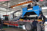 Mesin pembuat kompos seluler tanggal kotoran sapi, mesin pembuat kompos organik traktor pertanian Crawler jenis kompos
