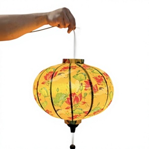 Vietnam Decorative Silk Lantern Bamboo Skeleton Material for Wedding Styling Hanging <b>Ornament</b> Accent Use - Product Image 1