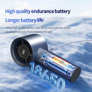 Portable <b>Mini</b> <b>Fan</b> Rechargeable 1800mAh Turbo Portable Handheld <b>Fan</b> Desktop <b>Fan</b> Strong Wind Custom Logo Colors - Product Image 2