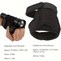 Lampe de poche portable et durable, support de lumière mains libres, gant de plongée, torche sous-marine, étui, autocollant magique, lampe photo