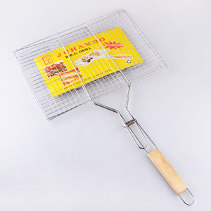 Juhambo Bbq <b>Grill</b> <b>Mesh</b> 43x30x73cm Long Handle Durable Outdoor Camping Grilling Tool - Product Image 1