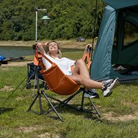 Bestex haute qualité plage Portable hamac chaise debout libre avec sac de transport support pliant chaise suspendue jardin balançoire chaises
