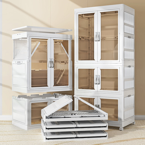 Gấp đồ nội thất Closet xách tay Kid Closet, có thể gập lại nhựa lưu trữ nội với 5 móc cho phòng ngủ - Product Image 3
