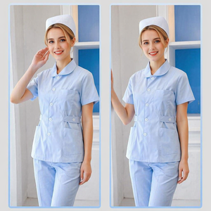 Completo Estivo da Infermiera Dentale per Donna, Set Due Pezzi a Maniche Corte, Abbigliamento da Lavoro per Pratica Medica e Odontoiatrica - Product Image 1