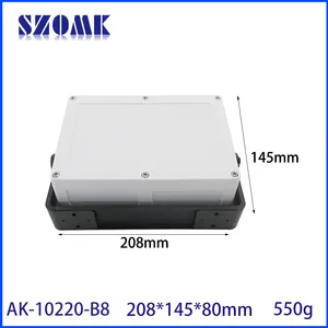 ABS Explosion Proof Waterproof Pcb Enclosure Ip68 Junction Box 208*145*80mm Plastic Electrical Box Electron Enclosure