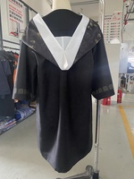 Robe de graduation académique avec capuche, fabriquée à Chengdu, pour université, collège, robes de graduation longues, robes de graduation de bachelier