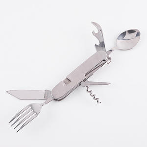 Juego de Cubiertos Multiherramienta Desmontable, Kit de Cubiertos para Viajes al Aire Libre, Senderismo, Picnic, Camping, Vajilla, Utensilios - Product Image 3