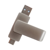 Flashdisk USB Tipe C Berbahan Logam Kemasan Blister 8GB 16GB 32GB 64GB Thumb Drive Memory Stick Pendrive Disk Memorias Custom Cle Jump