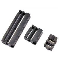 Pas d'en-tête de boîte 2.54mm IDC 3 pièces Double rangée broches plaquées laiton 2*8P 2*14P 2*25P connecteurs IDC mâles et femelles