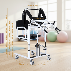 Chaise de transfert de patient à levage hydraulique médical pour personnes handicapées, capacité 200 kg, équipement de sécurité pour salle de bain, marque WCHT - Product Image 1