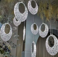Lustre LED en acrylique lumineux en forme de paon pour mariages, fêtes, festivals, événements et décoration de plafond de scène