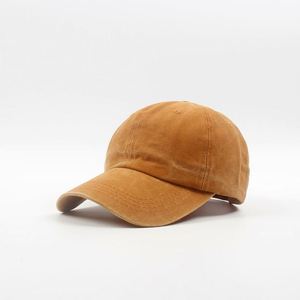 Unisex Adjustable 100% Washed Cotton <b>Brushed</b> Twill Vintage Distressed Baseball Cap Dad Hat Solid Blank - Product Image 2