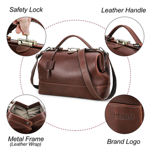 Sac de médecin en <span class=keywords><strong>cuir</strong></span> verrouillable vintage sac de travail en <span class=keywords><strong>cuir</strong></span> véritable pleine fleur pour les femmes 13.3 ''sac médical pour <span class=keywords><strong>ordinateur</strong></span> portable - Product Image 5