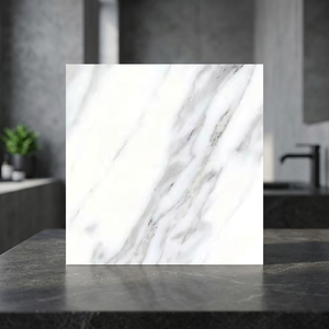Calcatta Classic 2x2feet Glossy Porcelain Tiles Marble Effect Premium Interior Floor <b>Wall</b> Design - Product Image 4