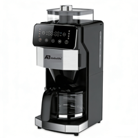 Cafetera Eléctrica Anbolife de 1050W con Molinillo, Acero Inoxidable, Programable 24H, Pantalla Táctil, Función Mantener Caliente, para Hogar y Cocina
