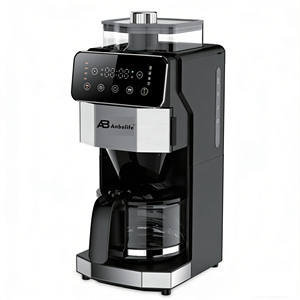 เครื่องชงกาแฟดริป Anbolife 1050W <span class=keywords><strong>พ</strong></span>ร้อมเครื่องบดในตัว ตั้งเวลาได้ 24 ชั่วโมง หน้าจอสัมผัส ฟังก์ชั่นอุ่นร้อน เหมาะสำหรับใช้ในบ้าน ห้องครัว และสำนักงาน - Product Image 1