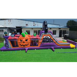 <span class=keywords><strong>Casa</strong></span> de Brinco Inflable Comercial para Niños al Aire Libre, Pista de Obstáculos Ninja Warrior <span class=keywords><strong>con</strong></span> <span class=keywords><strong>Piscina</strong></span> de Agua - Product Image 4
