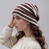 Nuevos sombreros de punto de piel de alta calidad OEM fábrica logotipo personalizado Unisex invierno gorros cálidos sombreros al por mayor
