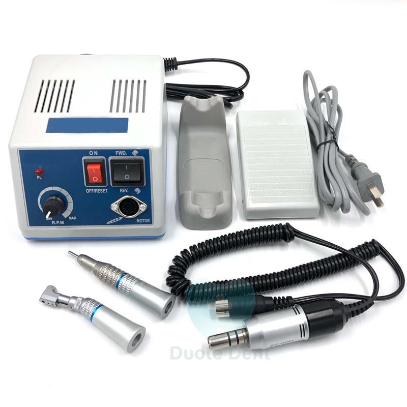 Dental labor Nagel bohrer Polierer 35000 U/min Mikro motor mit E-Typ Handstück gerades Handstück Gegenwinkel