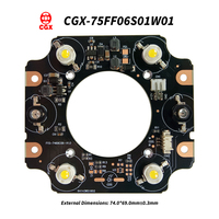 Accessoire de caméra de sécurité CCTV, panneau de vision nocturne infrarouge + lumière blanche, carte à double spectre PCBA, IR personnalisé 850nm 940nm