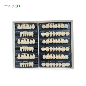 Matériaux dentaires Mr.Den, résine acrylique, dents antérieures supérieures et inférieures manuelles, 2 couches, certifiées CE, prothèse dentaire - Product Image 6
