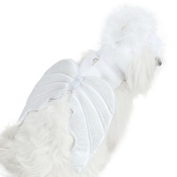 Halloween Noël Chat Chien Pet Costume Solide Ailes D'ange Forme Outfit pour Festival pour Été Hiver Printemps Fait de Polyester