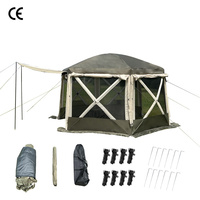 Tenda Camping Outdoor Baru untuk 3-4 Orang, Bahan Oxford, Empat Musim, Lapis Ganda, Tahan Air, Portabel, Lipat, Tiang Aluminium, Satu Kamar Tidur
