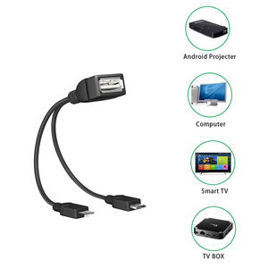BOXPUT <span class=keywords><strong>Micro</strong></span> a <span class=keywords><strong>USB</strong></span> OTG Cable adaptador OTG <span class=keywords><strong>Micro</strong></span> <span class=keywords><strong>USB</strong></span> Host Power Converter Y <span class=keywords><strong>Micro</strong></span> Puerto OTG Cable adaptador PVC 2 en 1 estándar - Product Image 5