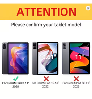 Casing Tablet Magnetik Funda Smart Folding Stand Holder Cover untuk Xiaomi Redmi Pad 2 Pro Case 2025 12.1 inci